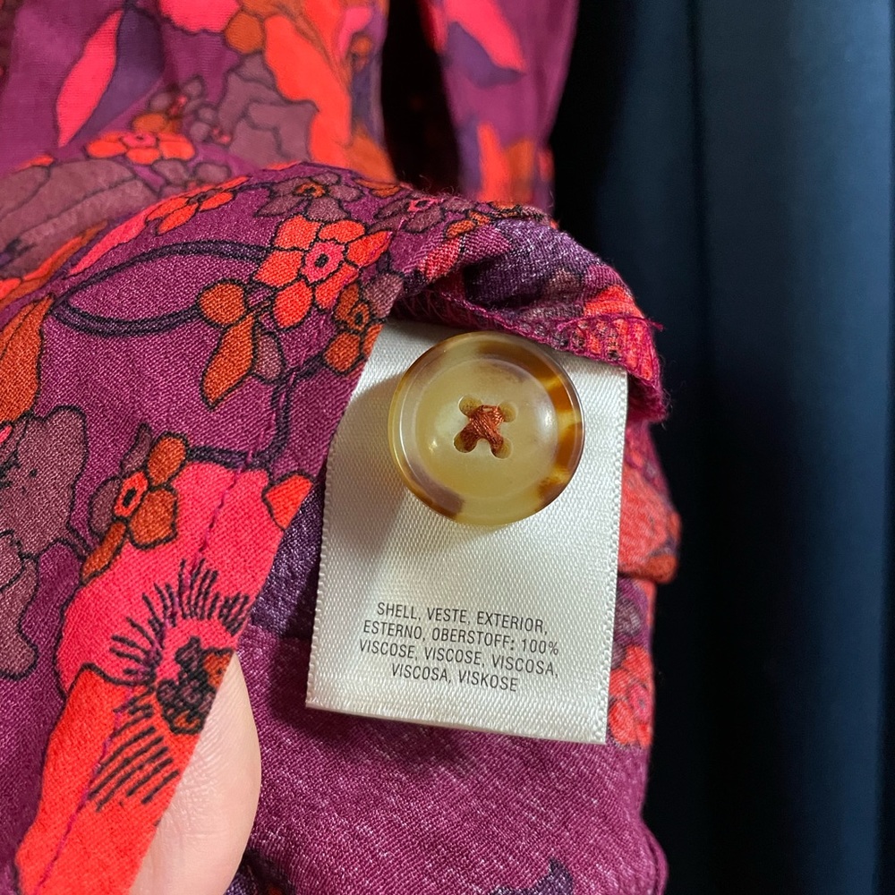 Anthropologie Maeve Jourdain Runa Floral Button Up Blouse - Picture 2 of 4